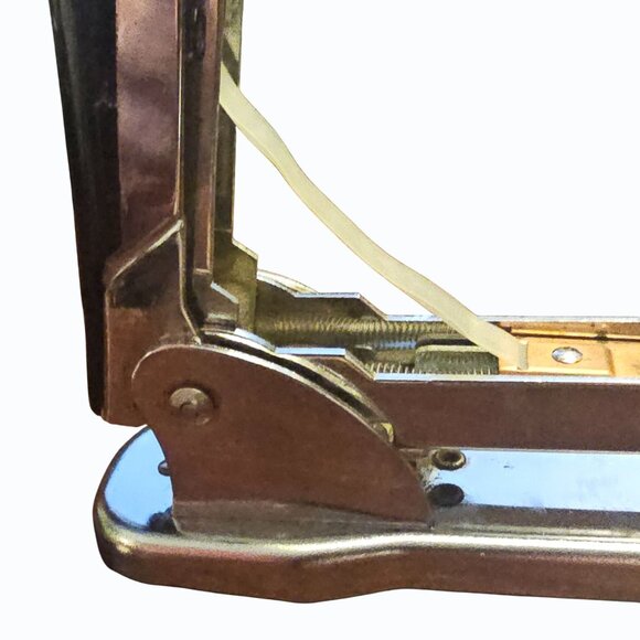 Vintage 5" ACE CADET Model 302 Lift Top STAPLER USA CHROME Black MCM USA - Picture 4 of 10